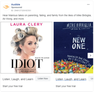 facebook ad examples audible 1