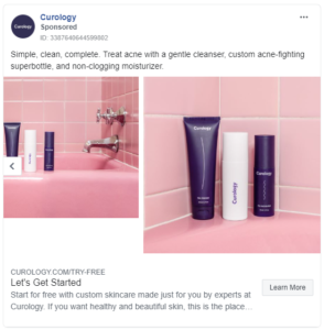 facebook ad examples curology 2