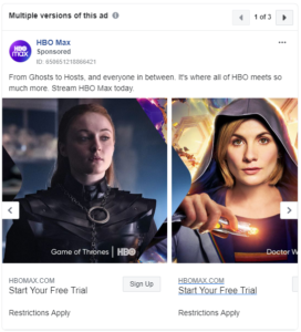 facebook ad examples hbo max 2