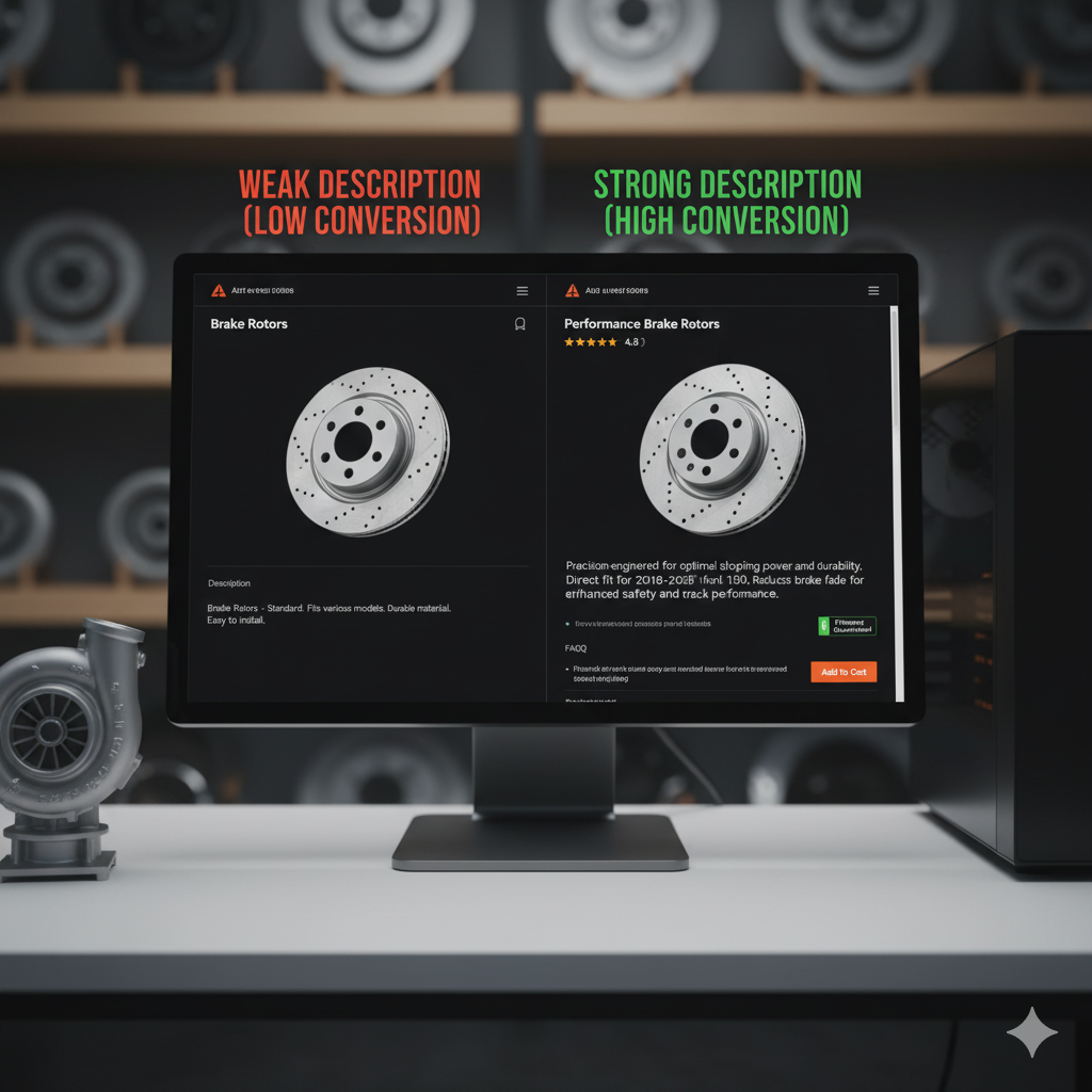 How to Write Product Descriptions That Actually Sell Auto Parts